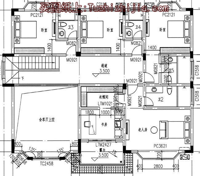 210平方米农村二层房屋建筑图纸及效果图