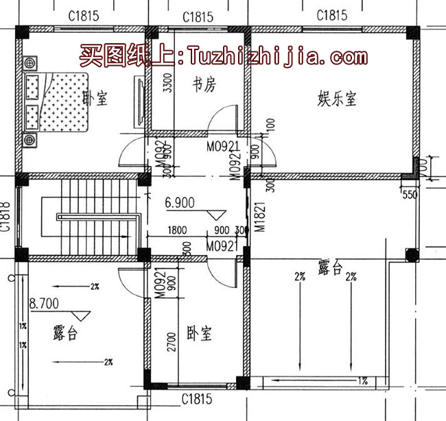 农村三层带露台、带车库房屋设计图，含外观图片