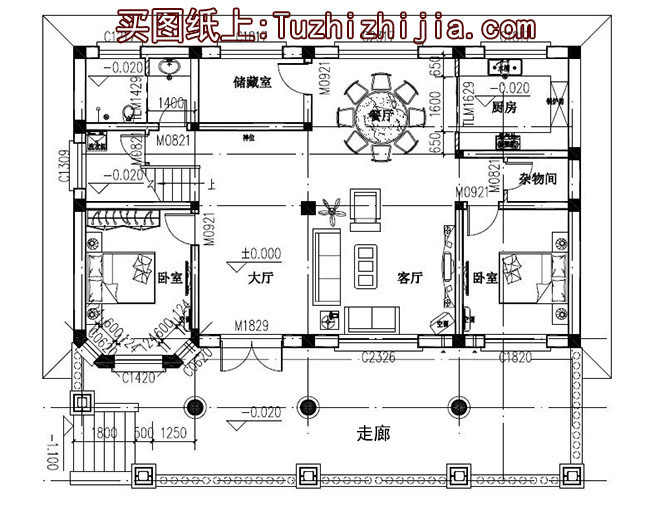 四间两层楼房设计图，含外观图片