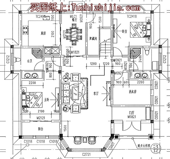 180平方别墅房屋设计图，外观效果图美观