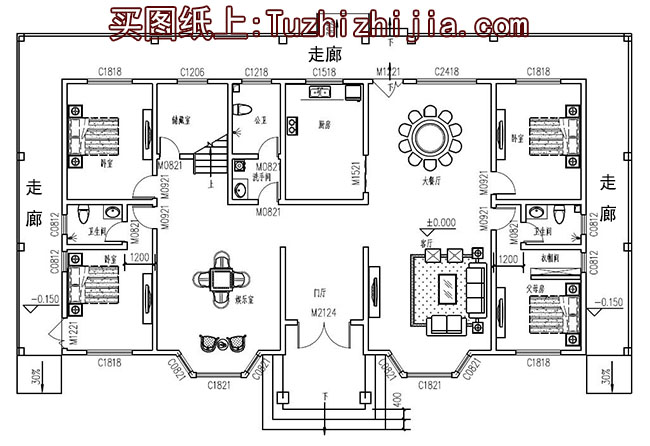 农村五间房子设计图，大户型别墅设计图推荐