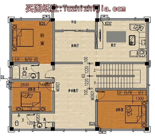 欧式三层小洋楼设计图，外观气派，典雅、高贵