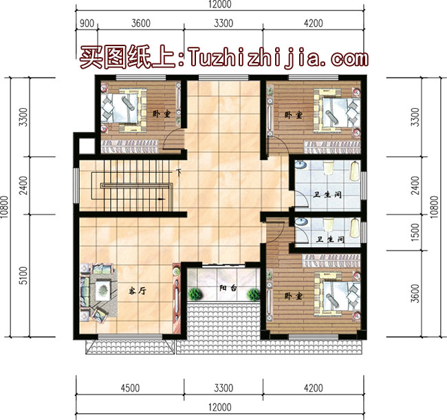 130平新农村二层住宅设计图，外观精致、漂亮