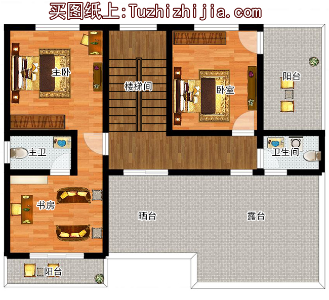 140平方米欧式三层别墅建筑设计图纸，复式结构