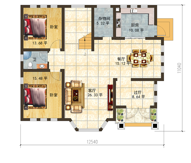 35万内三层自建别墅设计图，外观美观，户型舒适