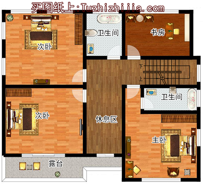 150平二层别墅房屋设计图，现代风格，造型精致