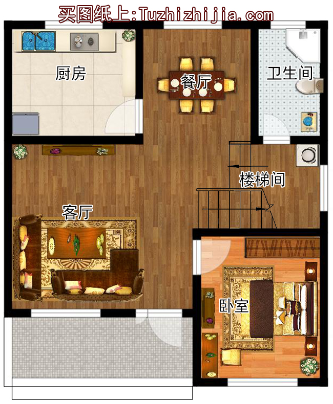 经典小户型新农村房屋住宅设计图，10万左右