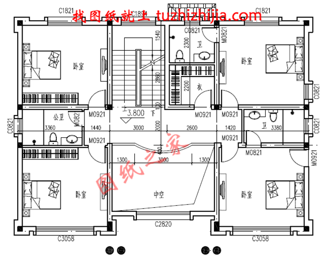 2018新款新户型三层新农村别墅房屋设计图纸，占地160平方米，新的设计新的房型