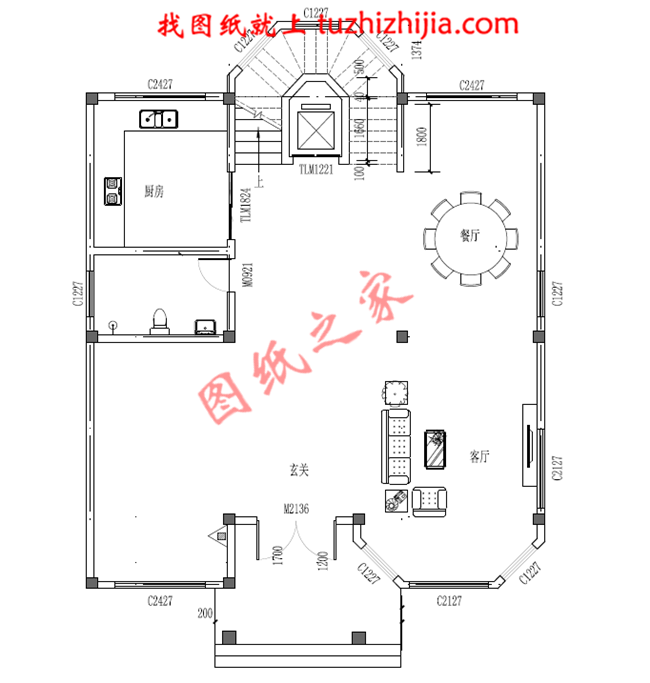 2018年新款二层半农村自建小别墅设计图纸，占地150平方米