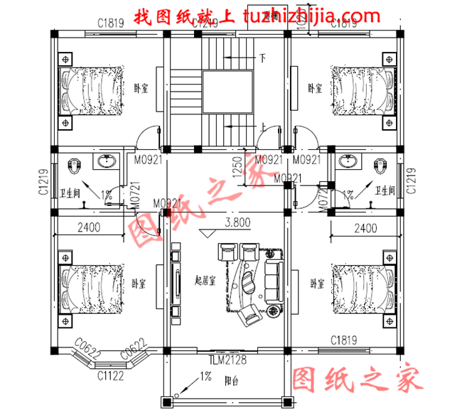 简单实用新农村三层住宅房屋设计图，时尚大气，低调