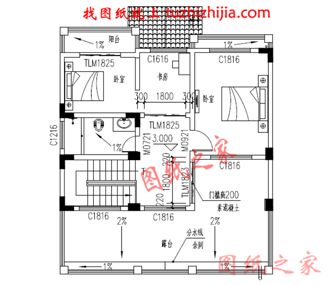 100平米左右简单实用的二层楼房设计图，施工简单造价低