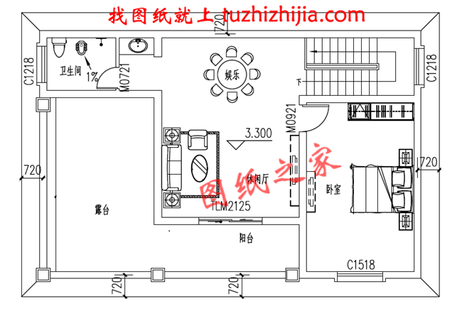 农村15万元二层小楼图，占地100平米左右，简单实用，户型合理