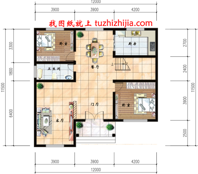 两层半20万农村自建房，占地120平米左右