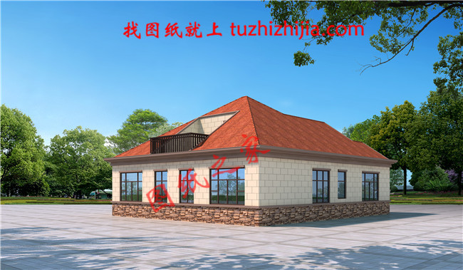 乡下建房一层户型图，占地160平米，带阁楼