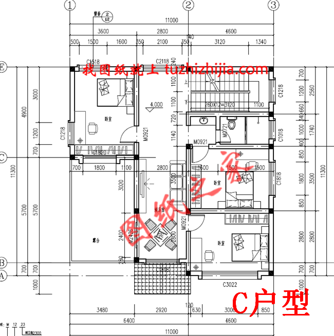 经典农村三层楼房设计图，各种尺寸，各种户型供您选择