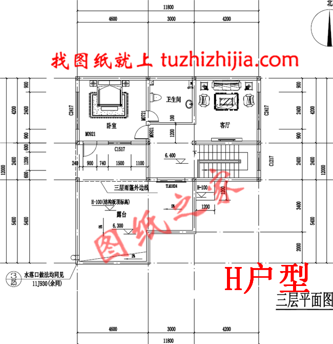 经典农村三层楼房设计图，各种尺寸，各种户型供您选择