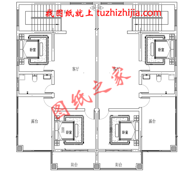 兄弟四间三层双拼别墅设计图，造价40万左右