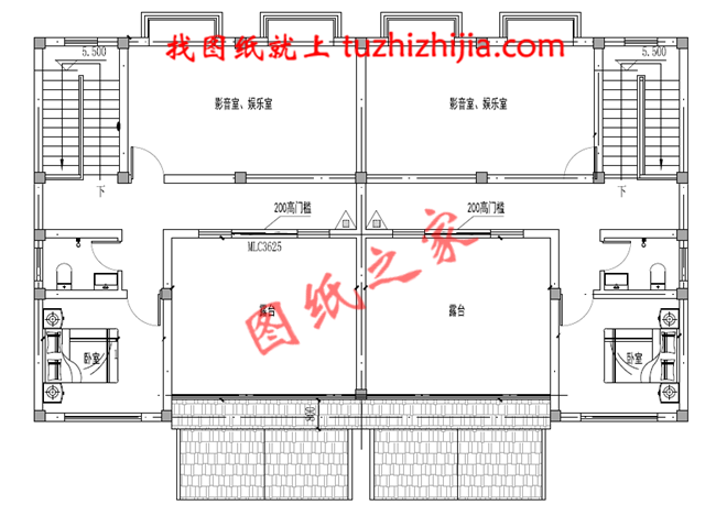 40万左右兄弟双拼四间三层户型图及全套图纸，户型简单合理