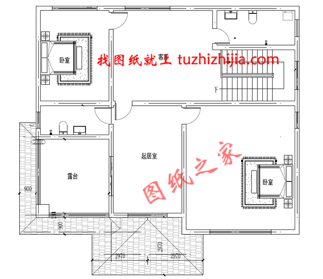 农村三层别墅设计图纸，造价50万左右，中式风格，沉稳内敛