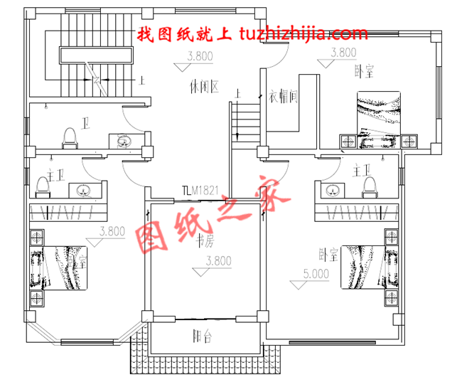 漂亮的农村三层小楼房设计图，简单大气，带车库