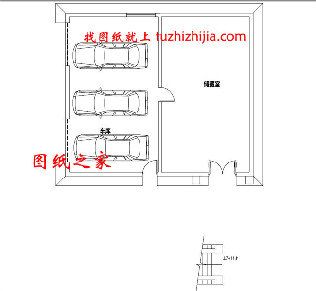 泰式风格三层小别墅设计图，带车库和大露台