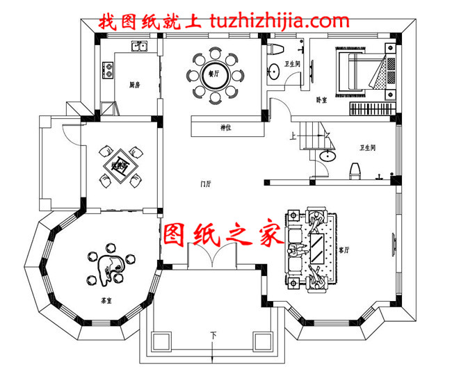 最好看的新款农村三层复式别墅设计图片