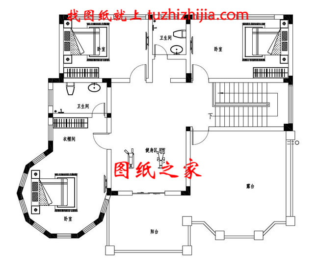 最好看的新款农村三层复式别墅设计图片