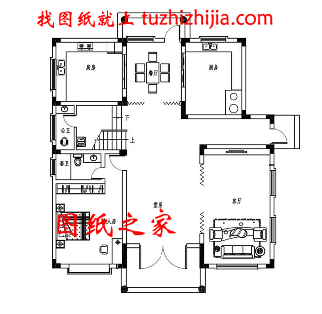 大气美观乡村三层楼房设计户型图，占地168平方米