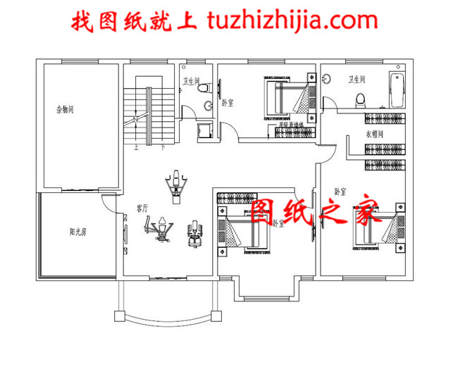 全套欧式二层别墅设计cad图纸，含效果图，带车库