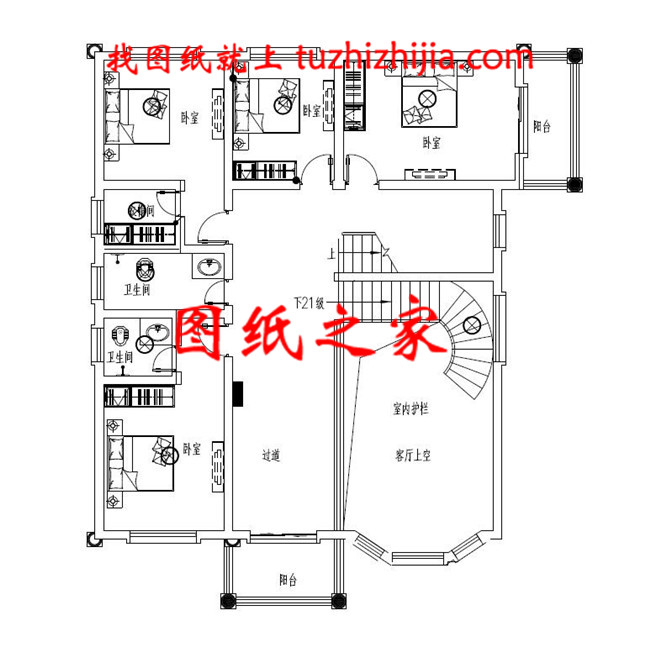 150平方米的新农村自建三层小别墅设计施工图纸及效果图