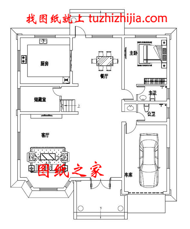 豪华二层别墅设计图纸及效果图，带车库，欧式别墅方案