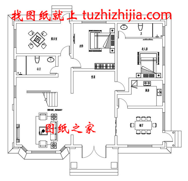 欧式二层别墅cad施工图纸，含效果图