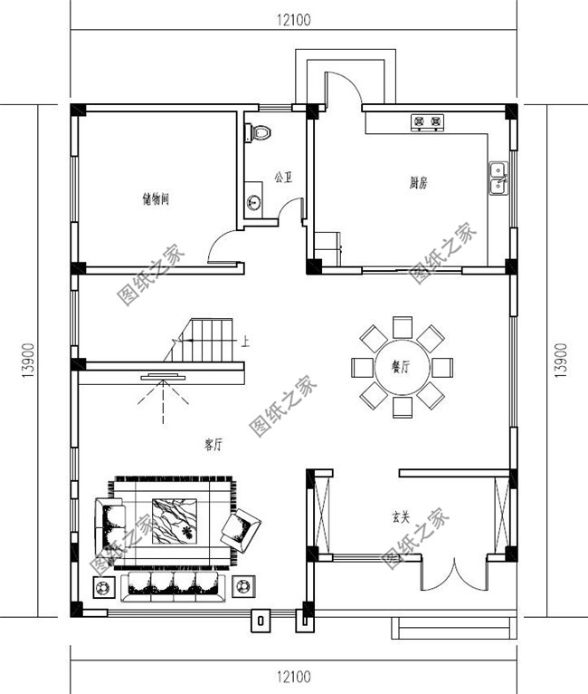 160平方米三层别墅户型图纸及全套施工方案