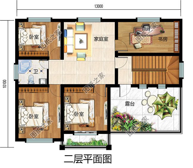 120平米农村房屋设计图，造价20万左右，别墅造型结构精致