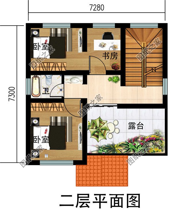 8万元二层农村房子图片及设计图，简易二层小楼，占地50平米