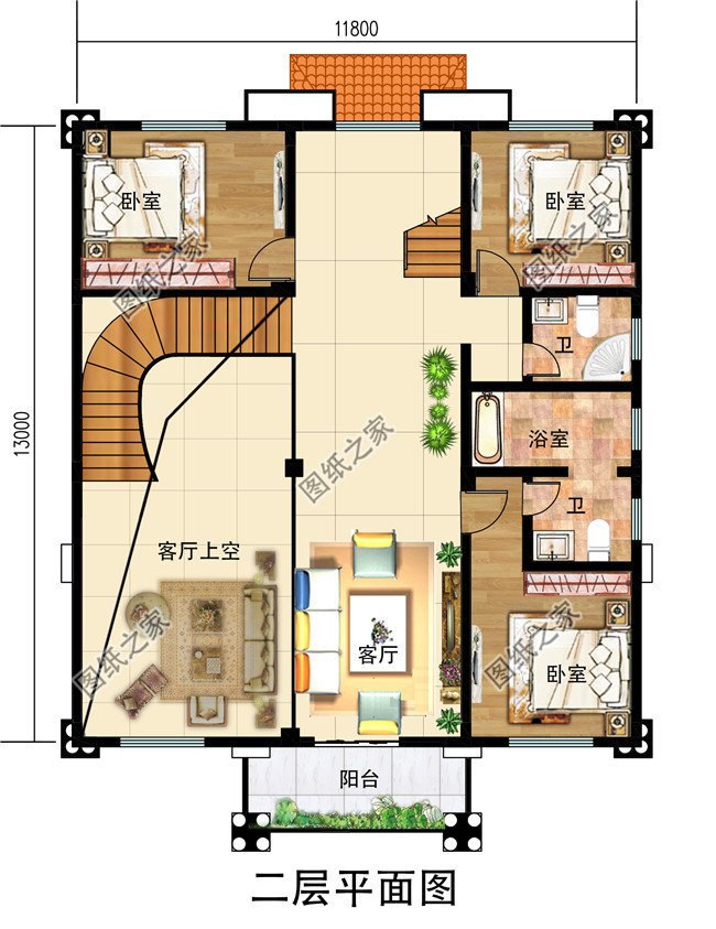 高端三层独栋欧式别墅效果图，带大卫生间，CAD全套施工设计图