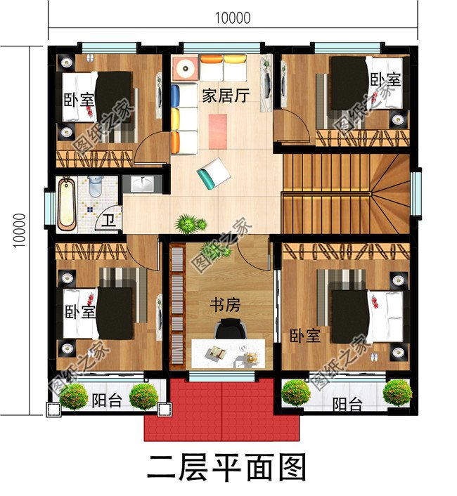 精致典雅的100平方米二层楼房图纸，藏不住的经典