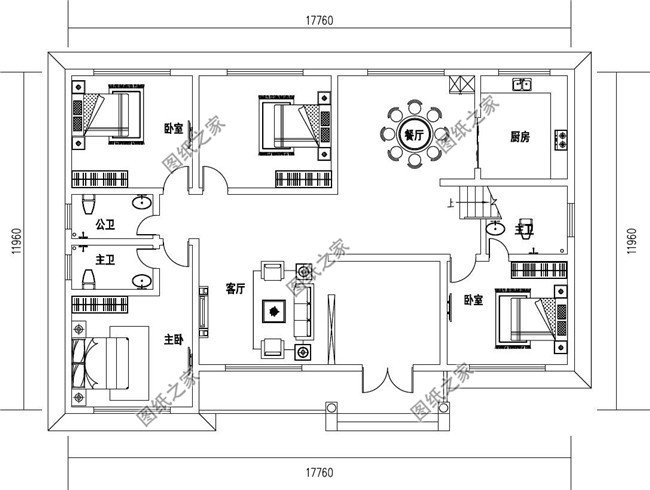 实用农村10万一层小别墅户型图及图纸