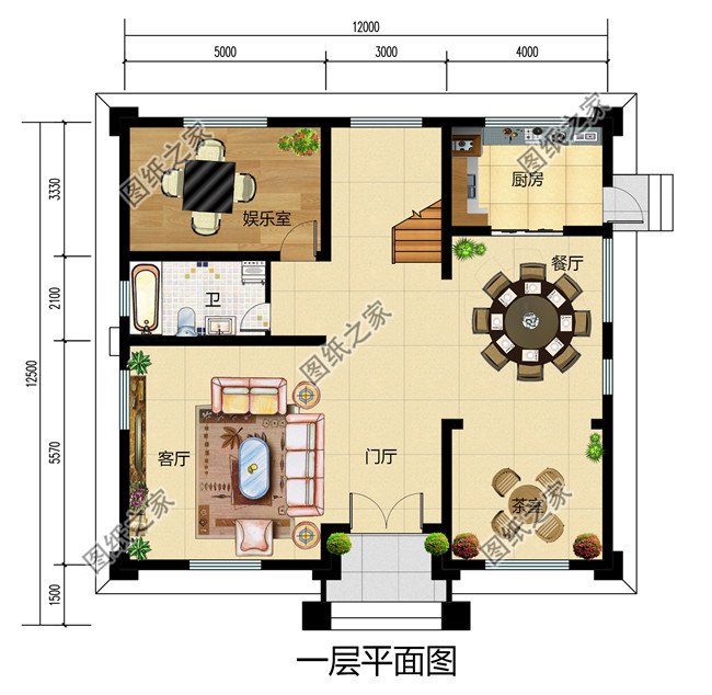 农村三层楼房设计图三层别墅图片，占地面积135平米