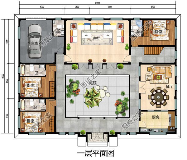 农村中式四合院房屋图片及设计图，白墙黛瓦的江南风格