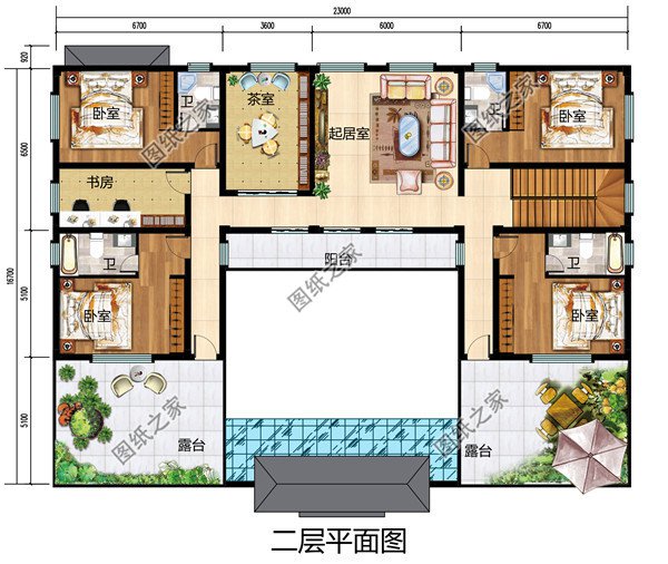 农村中式四合院房屋图片及设计图，白墙黛瓦的江南风格