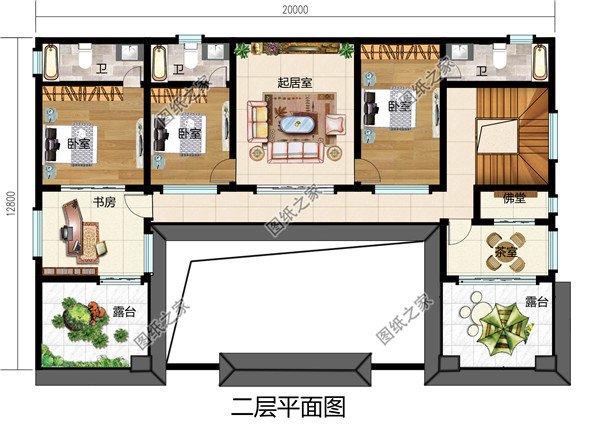 高端二层新中式四合院别墅设计图，含全套CAD施工图