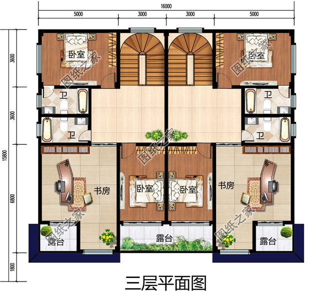 2019带车库三层双拼别墅房屋设计图，配色淡雅低调