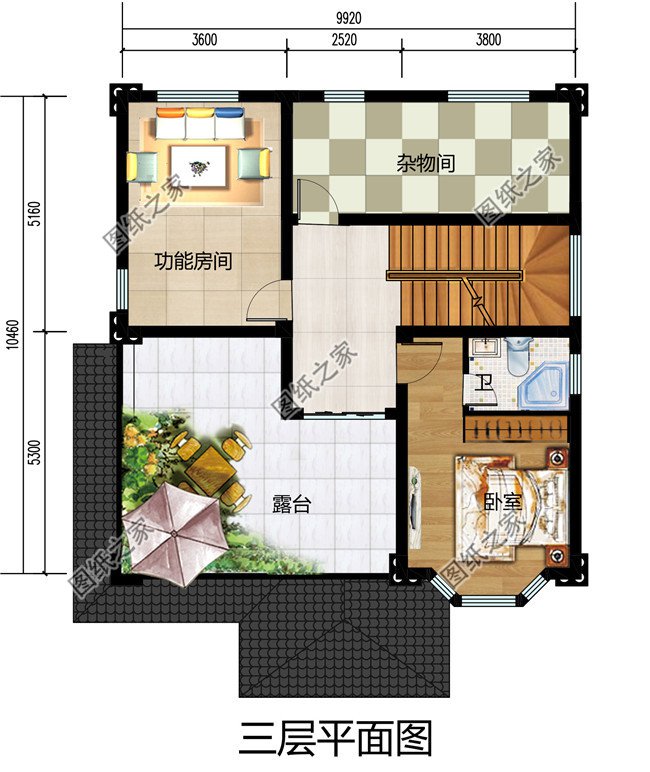 农村三层别墅新款图片及户型设计图纸大全，110平简欧风格