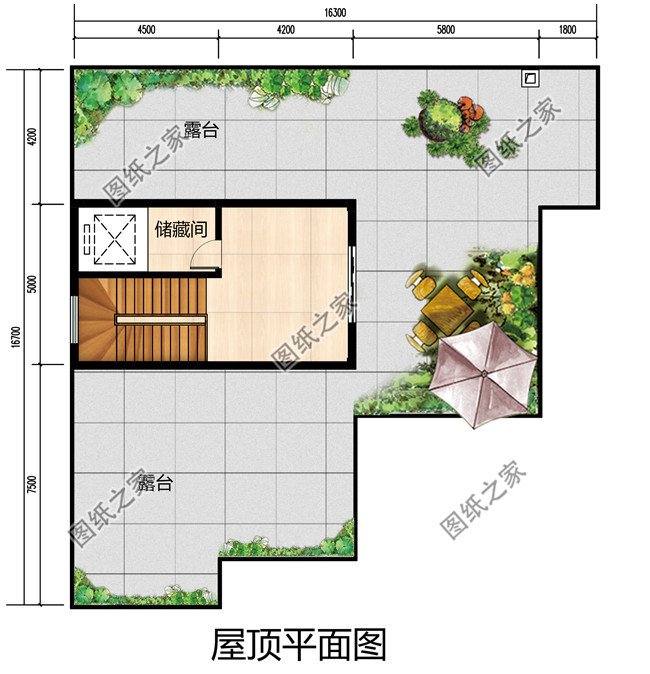 超现代时尚新农村三层半房屋设计图纸带外观图片