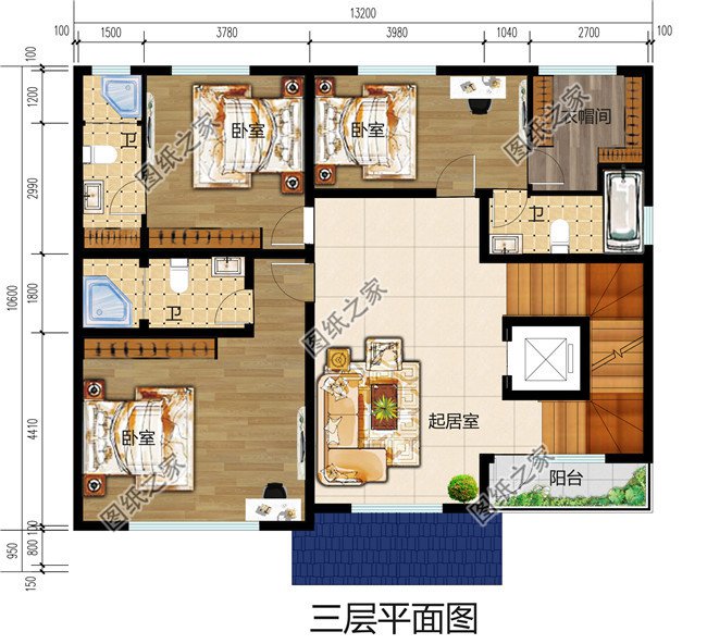 130平米最新气派农村四层楼房设计图，四层楼房图片