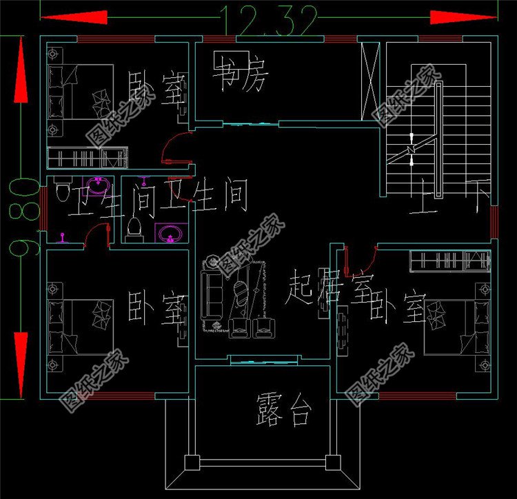 四层欧式别墅三层设计图