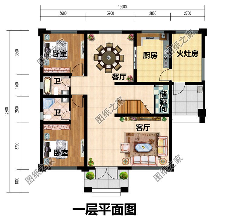 农村25万别墅款式二层自建房设计图，外观简约大气