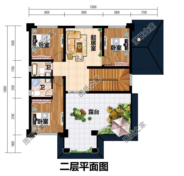 农村25万别墅款式二层自建房设计图，外观简约大气