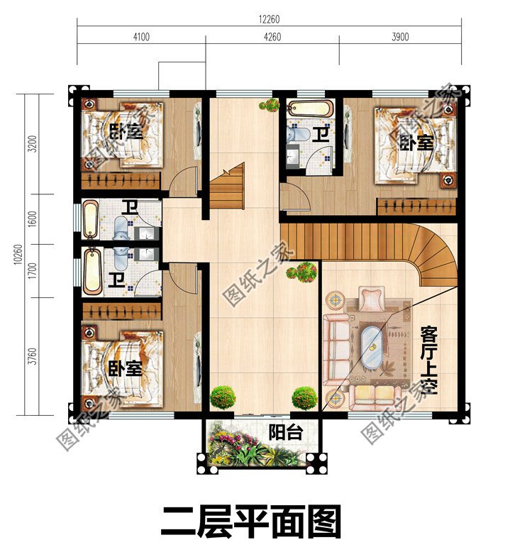 100平米20万左右欧式二层小别墅，多窗多阳台采光极好